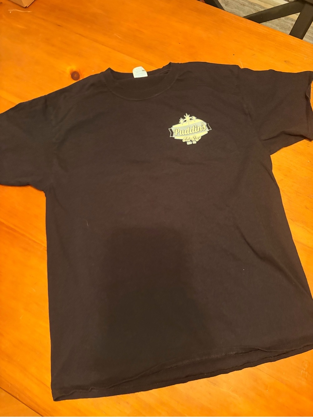 Puddins Black Logo Tee - Men's Casual T-Shirt